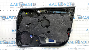 Обшивка двери карточка передняя левая Audi A3 8V 15-20 4d, 5d, с ручкой, черная, потерта