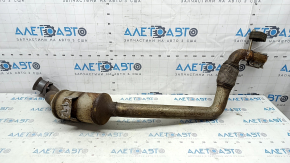 Приемная труба с катализатором Ford Mustang mk6 18-23 2.3T ржавая, надорвана сетка
