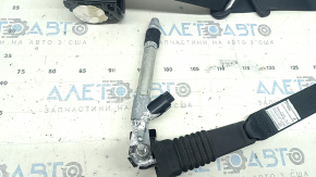 Водительский ремень безопасности с натяжителем Mazda CX-5 21-25 черный с черным креплением, контакт с водой, надлом