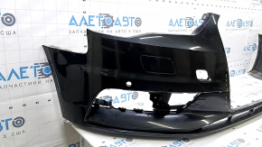 Бампер передний голый Audi A3 8V 15-16 под парктроники, черный, царапины, треснут