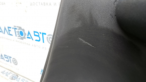 Обшивка двери карточка задняя правая Nissan Leaf 18-21 черная с черной вставкой кожа, подлокотник ткань, с ручкой, царапины