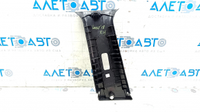 Curea ornament stâlp central dreapta sus Nissan Leaf 18-24 negru, zgârieturi