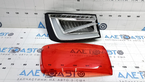 Lampă aripă exterioară stânga Audi A3 8V 15-16 4d usa crăpături pe sticlă, sticlă decojită