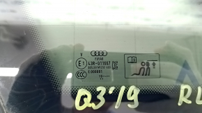 Форточка глухое стекло задняя левая Audi Q3 83A 19-23 хром, тонировка