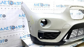 Бампер передний в сборе BMW X1 F48 16-19 белый, под парктроники, царапины, песок