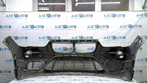 Бампер передний в сборе BMW X1 F48 16-19 белый, под парктроники, царапины, песок