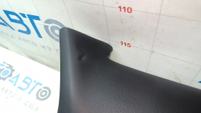 Накладка передней панели центральная Mazda CX-5 21-25 кожа черная под 10.3" дисплей, вставка под дерево, тычка