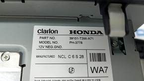 Monitor, afișaj, navigație inferioară Honda Accord 13-17 ecran tactil touring, cu suprapunere negru cu gri, crăpat, zgârieturi