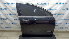 Дверь в сборе передняя правая Ford Fusion mk5 13-20 черный G1, keylees, без эмблем, вмятина, царапины, тычка