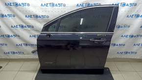 Дверь в сборе передняя левая Ford Fusion mk5 13-20 черный G1, keylees, без эмблем, тычка, вздулась краска