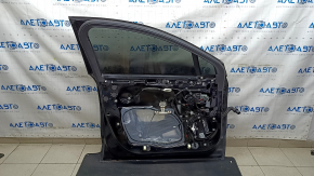 Дверь в сборе передняя левая Ford Fusion mk5 13-20 черный G1, keylees, без эмблем, тычка, вздулась краска