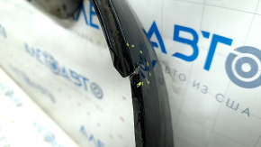 Губа заднего бампера Ford Fusion mk5 13-18 под 1 трубу, черная, потерта, треснута, царапины, примята