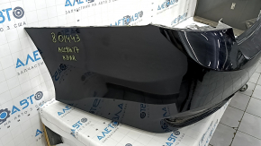 Бампер задний голый Honda Accord 17 hybrid без парктроников, черный, царапины, вмятины, надломаны крепления