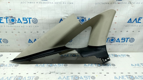 Накладка задней стойки верхняя левая Ford Fusion mk5 17-19 серая с черной накладкой, под химчистку