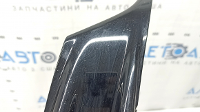 Решетка боковая переднего бампера левая Honda Accord 16-17 под ПТФ hybrid, с накладкой черный глянец, песок