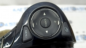 Butoane de comandă pe volanul stâng Honda Accord 16-17 cu buton de meniu. suprafață lucioasă și control inferior, suport rupt, uzat