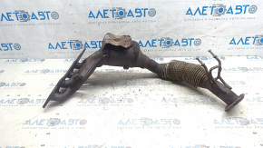 Коллектор выпускной с катализатором Ford Fusion mk5 17-17 2.5 порвана сетка, примята гофра