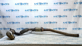 Приемная труба с катализатором Audi A3 8V 15-20 2.0T под 2 одинарных выхлопа, порвана сетка на гофре