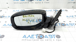 Oglindă laterală stângă completă Honda Accord 14-17 6 pini, semnalizator, neagră, carcasă spartă