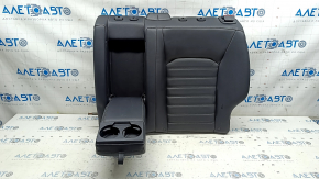 Scaune spate stânga sus Ford Fusion mk5 17-20 piele neagră, cu centură și cotieră, lovituri, zgârieturi