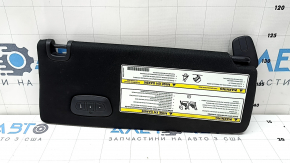 Козырек левый Jeep Cherokee KL 19-22 черный с Home link, без крючка, с подсветкой