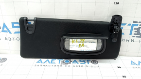 Козырек правый Jeep Cherokee KL 19-22 черный, без крючка, с подсветкой
