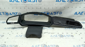 Ornamente centrale bord VW Tiguan 18-24, grafit, cu conducte de aer, tip 2