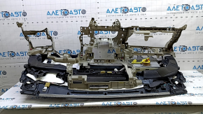 Торпедо передняя панель с AIRBAG Toyota Prius 30 10-13 черная, с бежевым каркасом, царапины