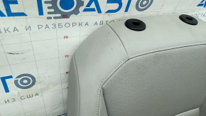 Обшивка спинки пассажирского сиденья VW Tiguan 18-21 кожа серая, с подогревом, под химчистку