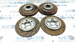 Комплект тормозных дисков Toyota Prius 30 10-15 255/25мм, 260/9мм с перфорацией