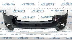 Parte superioară bară față netratată Jeep Cherokee KL 19-23 fără senzori de parcare, fără dop cârlig de remorcare, neagră, zgârieturi, elemente de fixare îndoite, găuri nefabricate