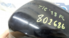 Зеркало боковое левое в сборе VW Tiguan 18-19 6+2 пинов, BSM, поворотник, подогрев, черное, царапины