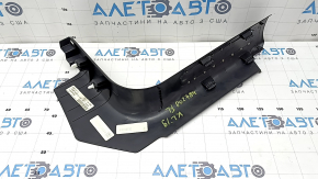 Накладка порога передняя левая Jeep Cherokee KL 16-22 черная с хромом, царапины, потерта