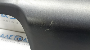 Накладка заднего бампера нижняя Jeep Cherokee KL 19-21 под 2 трубы, под хром насадки, графит, царапины, надломано крепление, вмятина