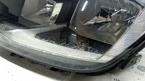 Фара передняя левая VW Tiguan 18-21 галоген, ДХО LED, повреждение водой