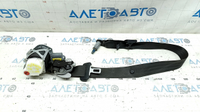 Centură de siguranță șofer fără tensionator Hyundai Santa FE Sport 13-18 neagră, cu căptușeală gri, pentru curățare