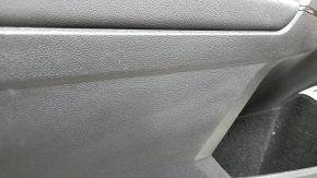 Ornamente ușă față stânga VW Tiguan 18-20 negru, cu tweeter, cotiera din piele, inserție din piele gri, cu mâner, zgârieturi
