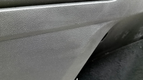 Ornamente ușă spate stânga VW Tiguan 18-20 negru, cotiera piele, inserție piele gri, cu mâner, zgârieturi