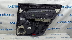 Ornamente ușă spate stânga VW Tiguan 18-20 negru, cotiera piele, inserție piele gri, cu mâner, zgârieturi