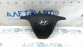 Подушка безопасности airbag в руль водительская Hyundai Santa FE Sport 13-18 черный, ржавый пирапатрон