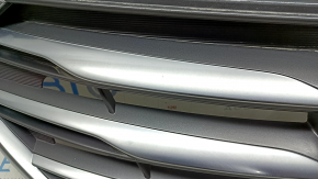 Решетка радиатора grill в сборе Hyundai Santa FE Sport 17-18 рест, с эмблемой, без камеры, хром, песок