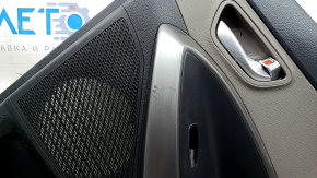 Ornamente ușă spate dreapta Hyundai Santa FE Sport 17-18 negru cu inserție gri, cotiera piele neagră, cu mâner, zgârieturi