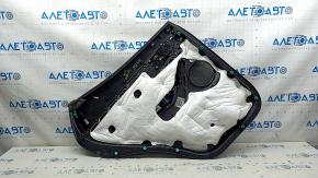 Ornamente ușă spate dreapta Hyundai Santa FE Sport 17-18 negru cu inserție gri, cotiera piele neagră, cu mâner, zgârieturi