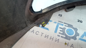 Бампер задний голый Hyundai Santa FE Sport 17-18 рест верх, черный, надлом креп, царапины