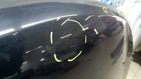 Капот голый Hyundai Santa FE Sport 13-18 черный S3B, сталь, тычка, прижат, песок