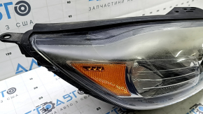 Far față stânga gol Kia Sorento 19-20 halogen + LED DRL, adaptiv cu suprapunere și elemente de fixare, pentru lustruit