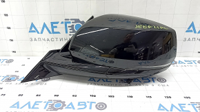 Зеркало боковое левое в сборе Jeep Grand Cherokee WL 21-26 8 пинов, поворотник, подогрев, BSM, черный, потерто