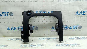 Ornamente centrale inferioare panou frontal Mazda 3 19-24 sub butonul start/stop, negru, fabricație japoneză, zgârieturi