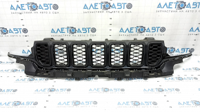 Решетка радиатора grill в сборе Jeep Grand Cherokee WL 21-26 тип 1, черный глянец, long, царапина