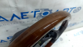 Руль голый Lexus GS300 GS350 06-07 кожа серая под красное дерево, протерта кожа, царапины